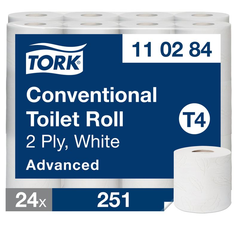 Toalettpapper Tork Advanced 2-lager T4 24rl/fp