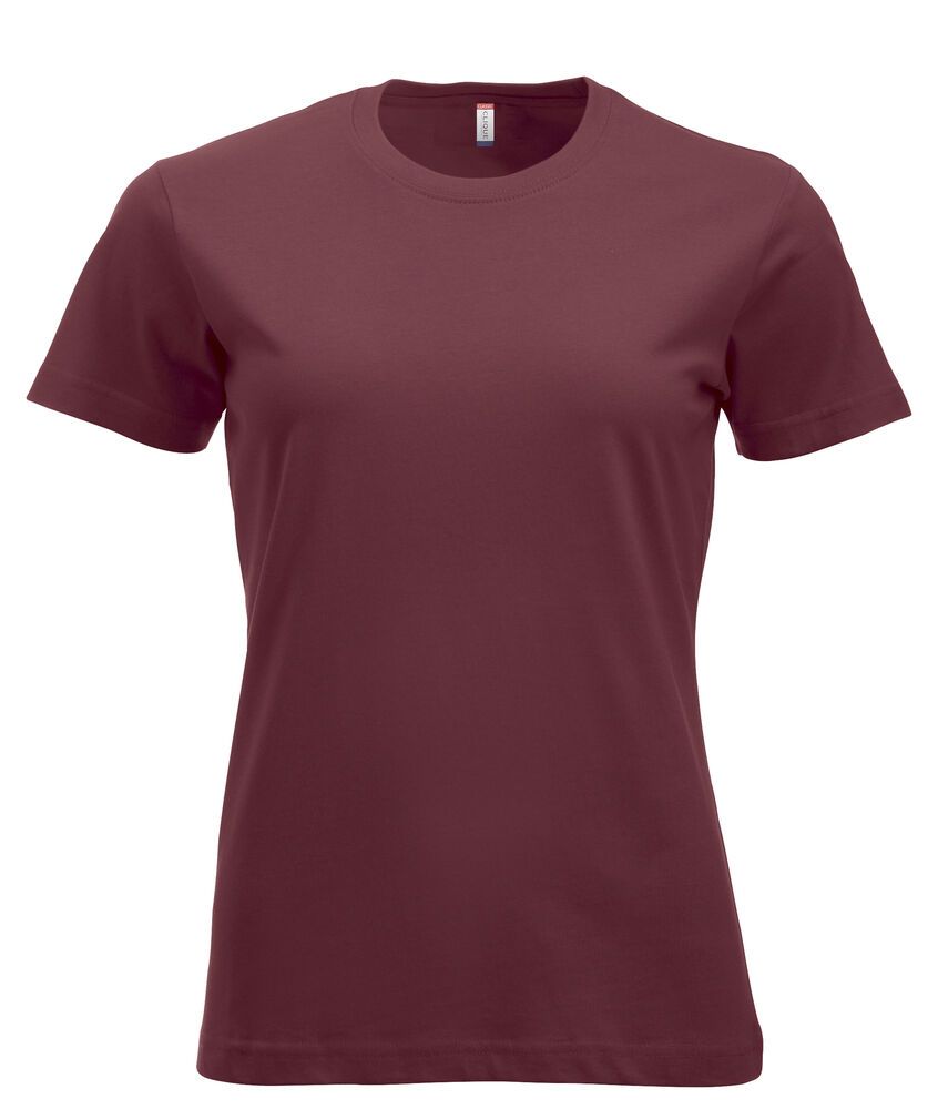 New Classic T-shirt Dam, BURGUNDY