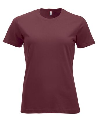 New Classic T-shirt Dam, BURGUNDY