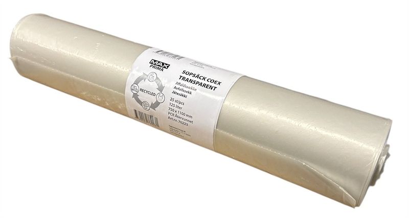 MAX Prima Sopsäck Coex 125L Transparent