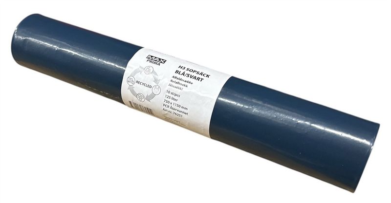 MAX Prima H3 Sopsäck 125L Blå/Svart 140st/krt