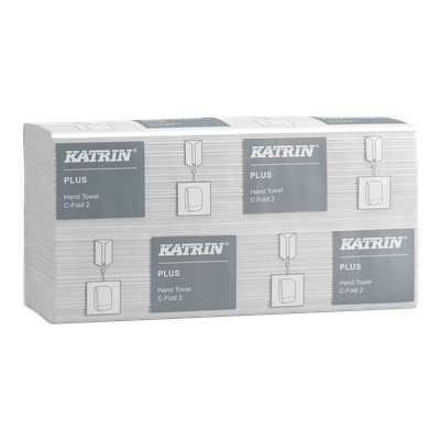 Katrin Plus Hand Towel C-fold, 2-lags, Vit, 33x24 cm, 1600st/fp