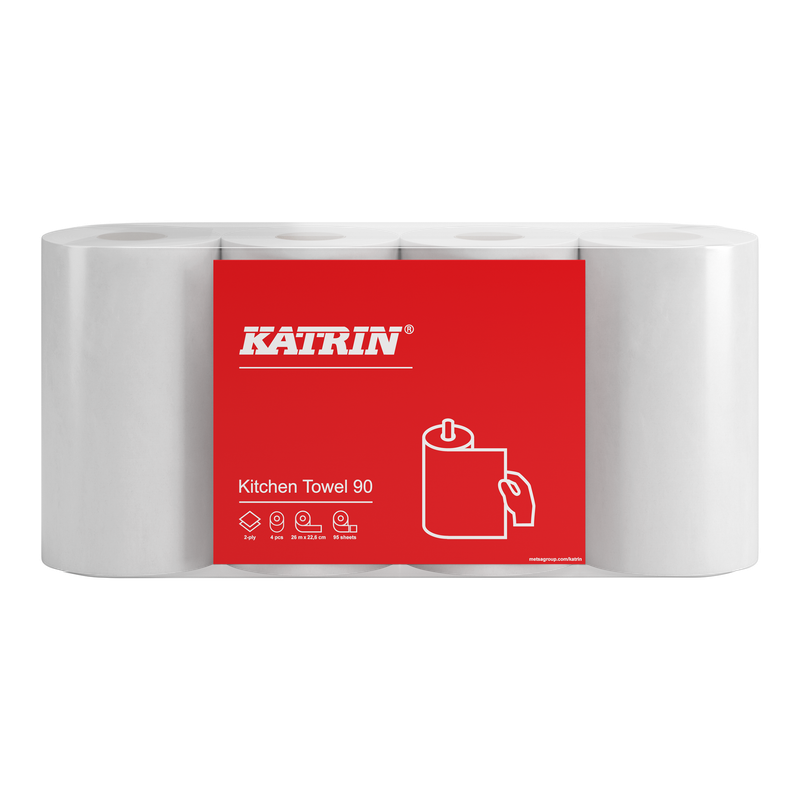Katrin Basic Hushåll 90 Grå, 2-lags, 32r/fp, 24.6m/rulle