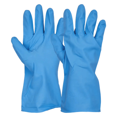 Reng.Handske Latex Velour Blå M 8-8.5 NOVA (Par)