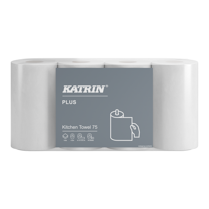 Katrin Plus Kitchen 75 Vit, 2-lags, 21m/rulle, 32r/fp