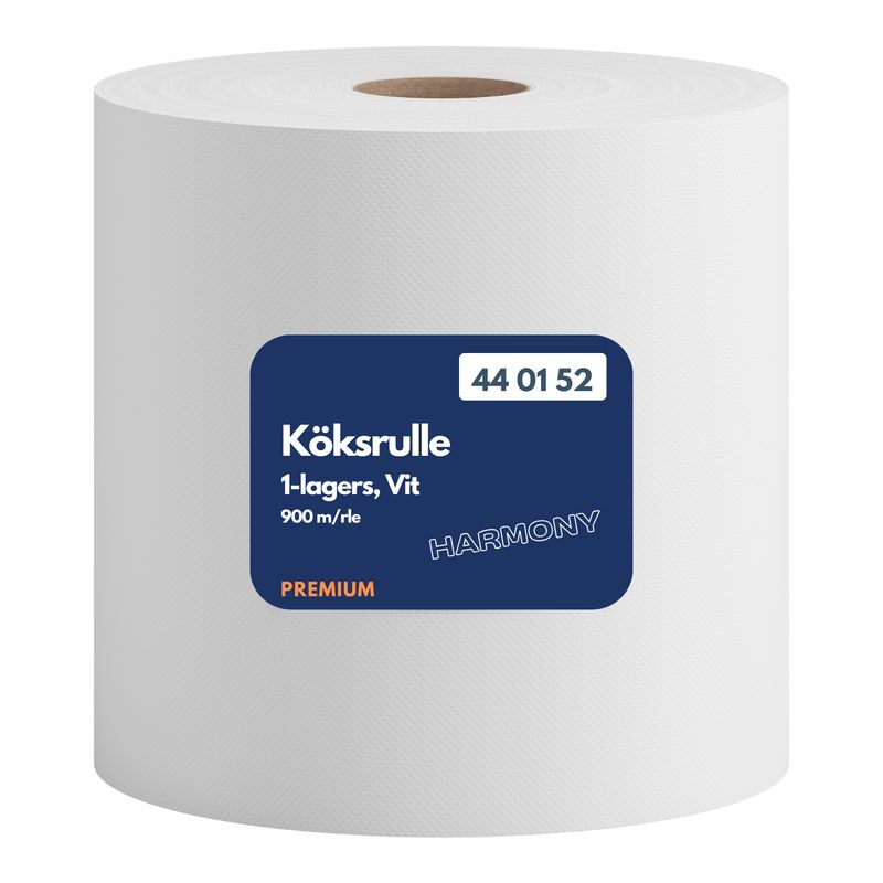 Köksrulle 1-lag Vit, 6,5kg/rle, 900m/rle