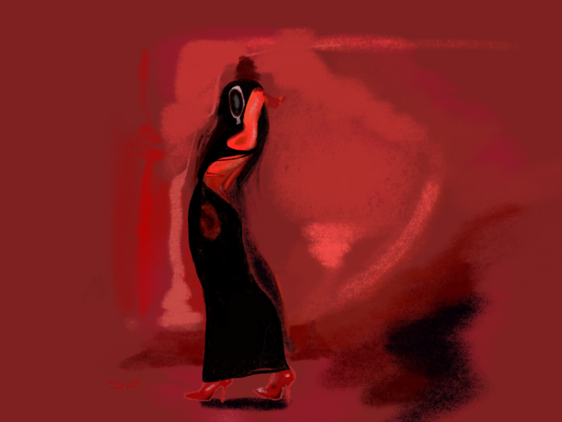 Femme Rouge, Red Room