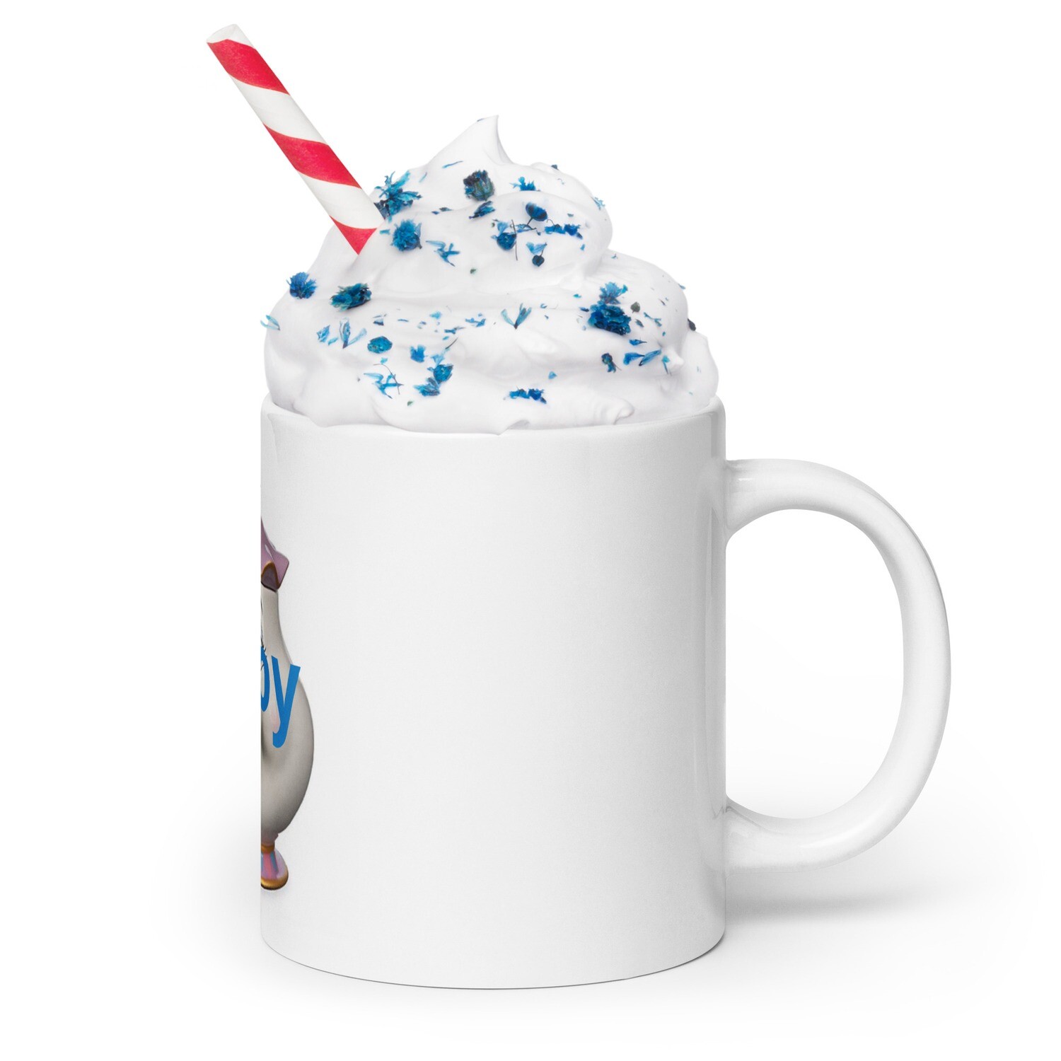 White glossy coffee mug 