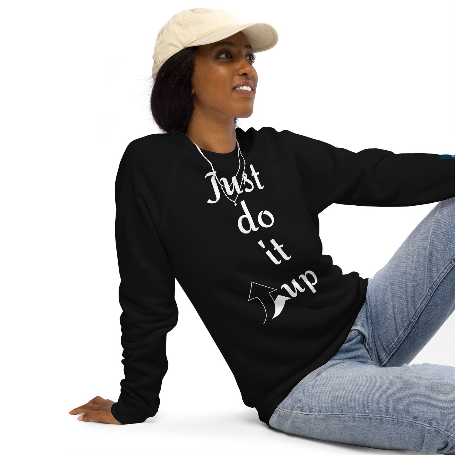 Unisex organic raglan sweatshirt