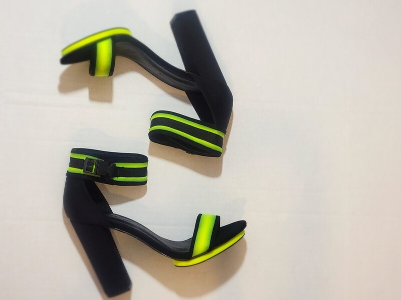 TOUCH OF LIME black heels