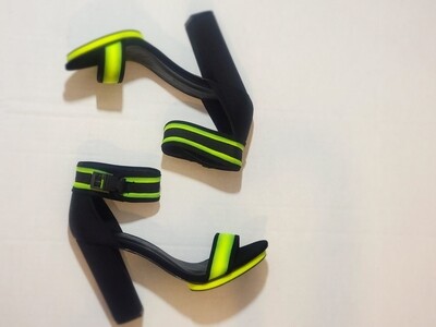 TOUCH OF LIME black heels