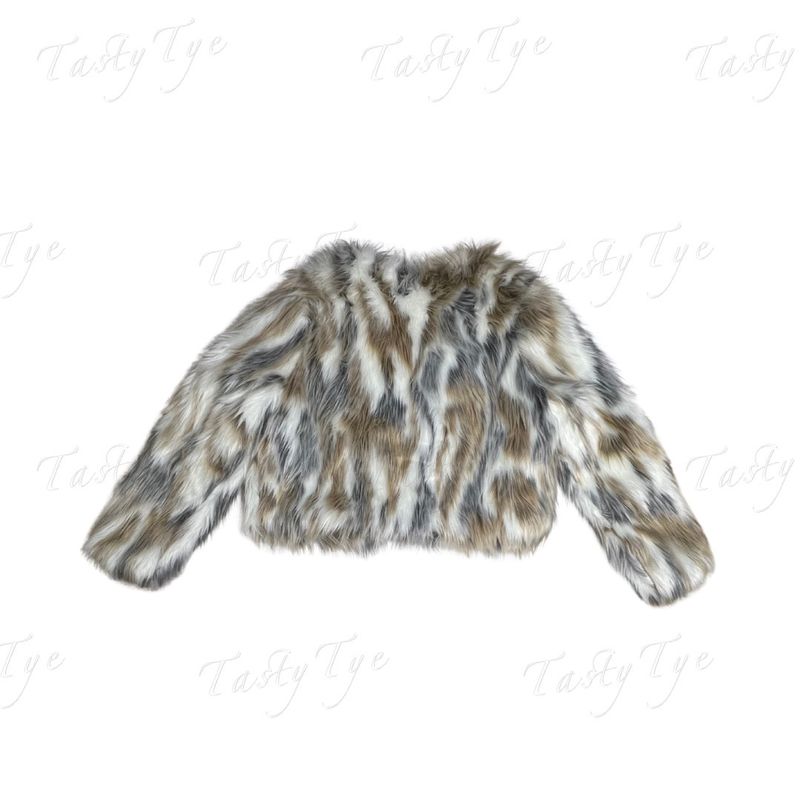 Multicolor Faux Fur Jacket Size XL