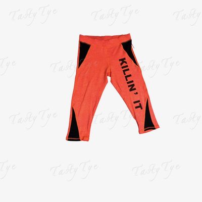 Coral knee length leggings