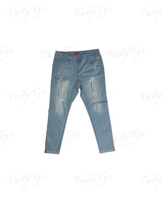 Ripped light wash jeans size 16