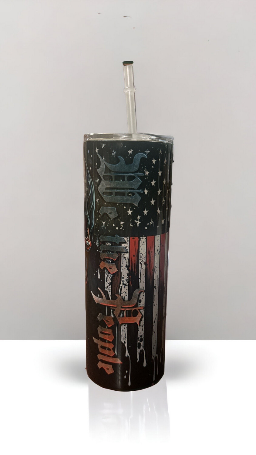 We The People, Home Of The Free Skull 20oz skinny