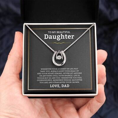 To My Daughter – Love Diamond Necklace – From Dad