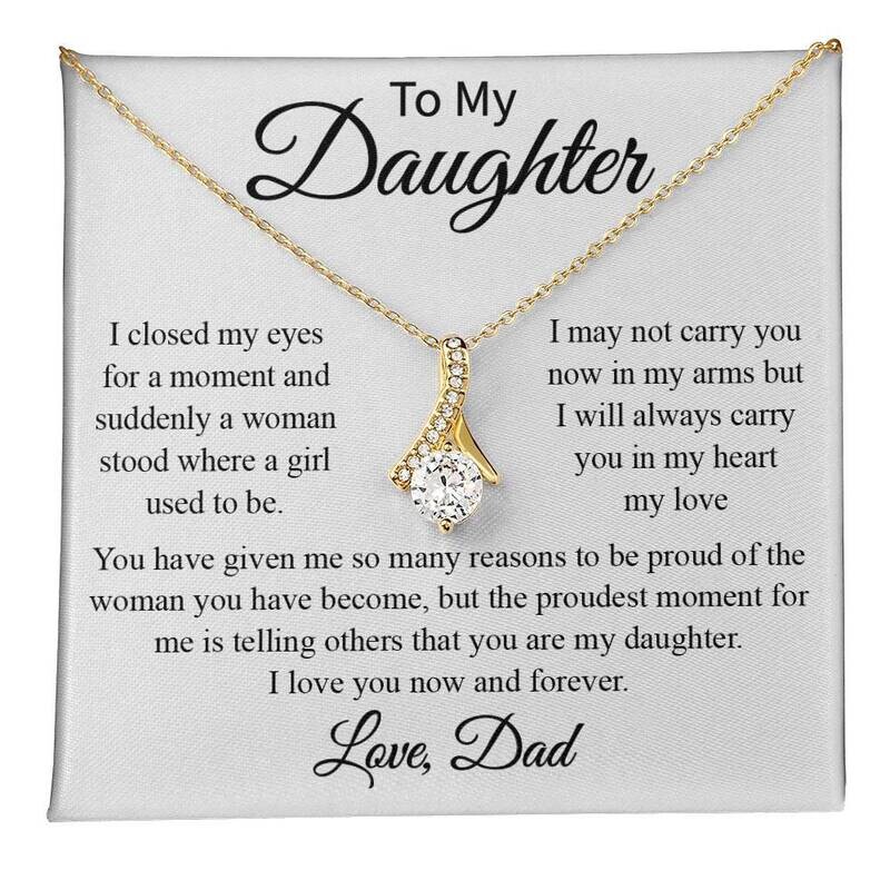 To My Daughter – Gold Beauty Necklace – From Dad