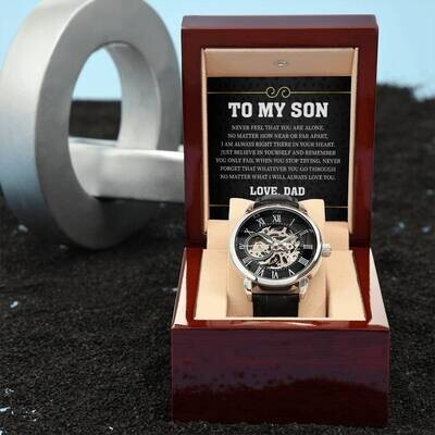 To My Son – Open Luxury Watch – From Dad