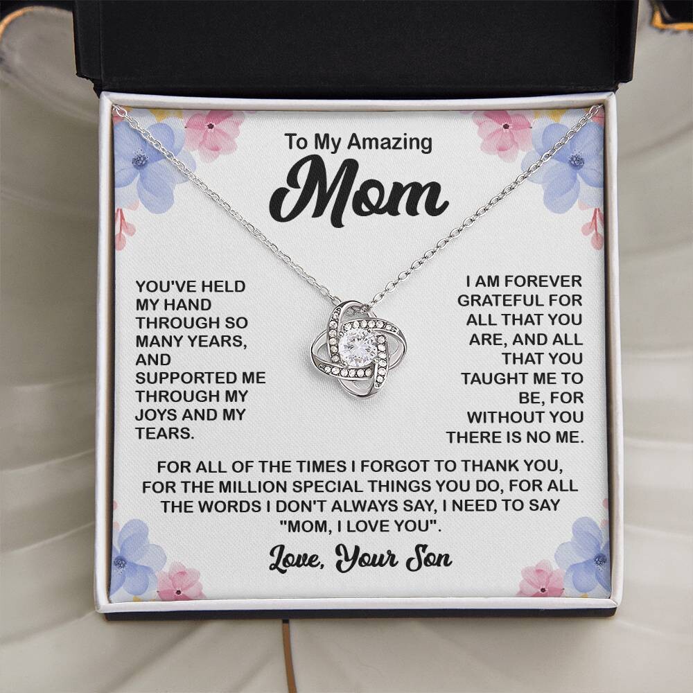 To My Mom – Love Knot Necklace – From Son