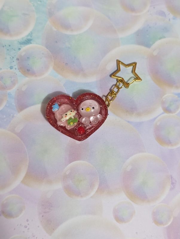 Half heart keychain