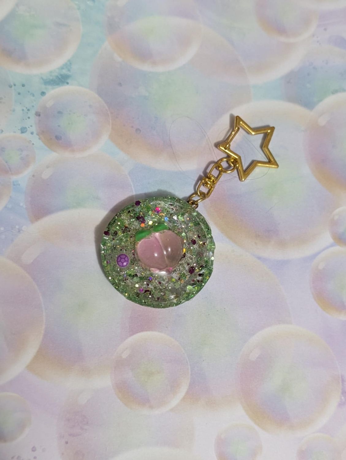 Peach Keychain