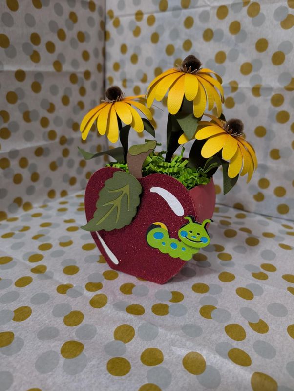 Happy Worm in an Apple