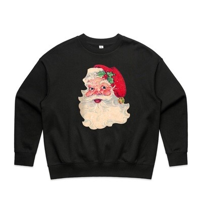 Santa Claus Christmas Sweatshirt in Black