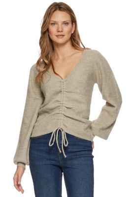 SHREVEPORT RUCHED SWEATER, Size: XL, Colour: light sage, Season: fall 2024