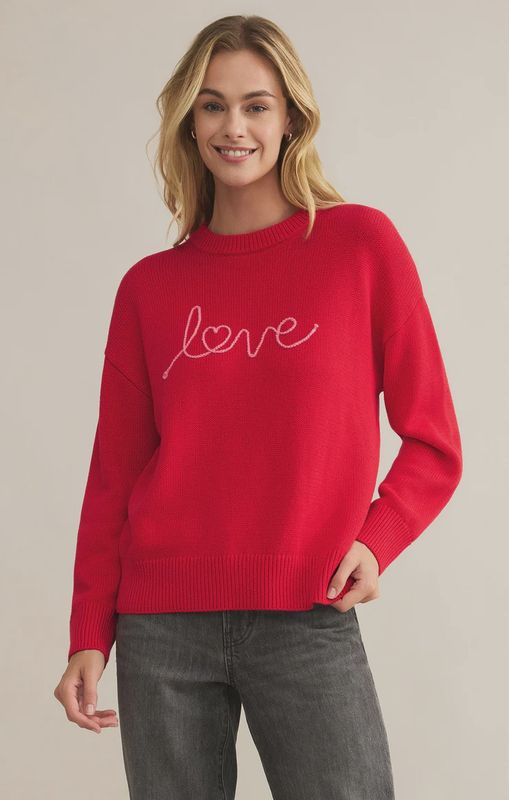 S25 Boyfriend Sweater, Vendor SKU: ZW251294, Color: CHERRY, Size: S