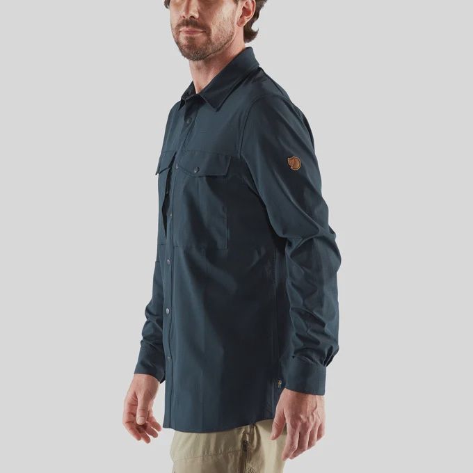 M&#39;s Abisko Trekking Shirt, Vendor SKU: F87935, Color: DARK NAVY, Size: M