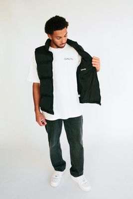 ENDLESS STORY PUFFER VEST - BLACK