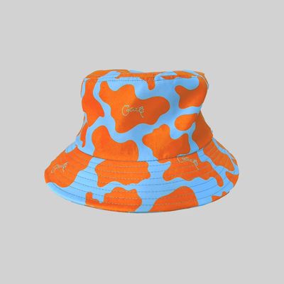 CRATE PARTY TIME BUCKET HAT - LIGHT BLUE/ORANGE