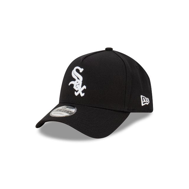 NEW ERA CAP 9FORTY ADJUSTABLE A-FRAME SNAPBACK CHICAGO WHITE SOX - BLACK &amp; WHITE