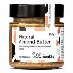 ALMOND BUTTER NATURAL 99TH MONKEY 200G