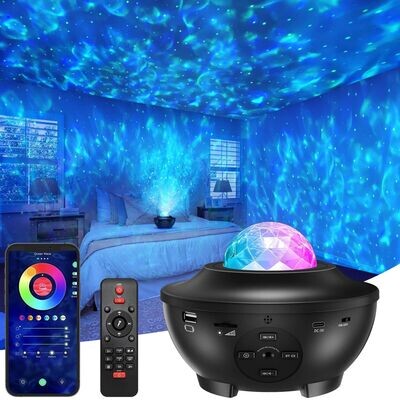 Starry Sky Projector Lamp USB Bluetooth Speaker Integrated Colorful Projector Lamp Colorful Gypsophila Laser Light Atmosphere Night Light