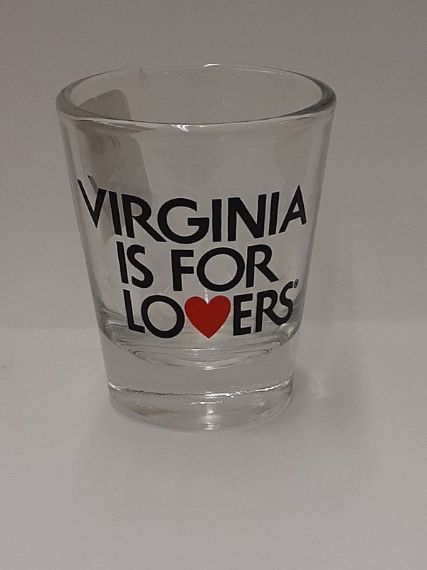 Va is for Lovers Shot Glass