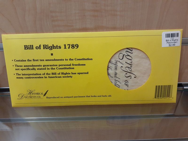 Bill of Rights Parchment