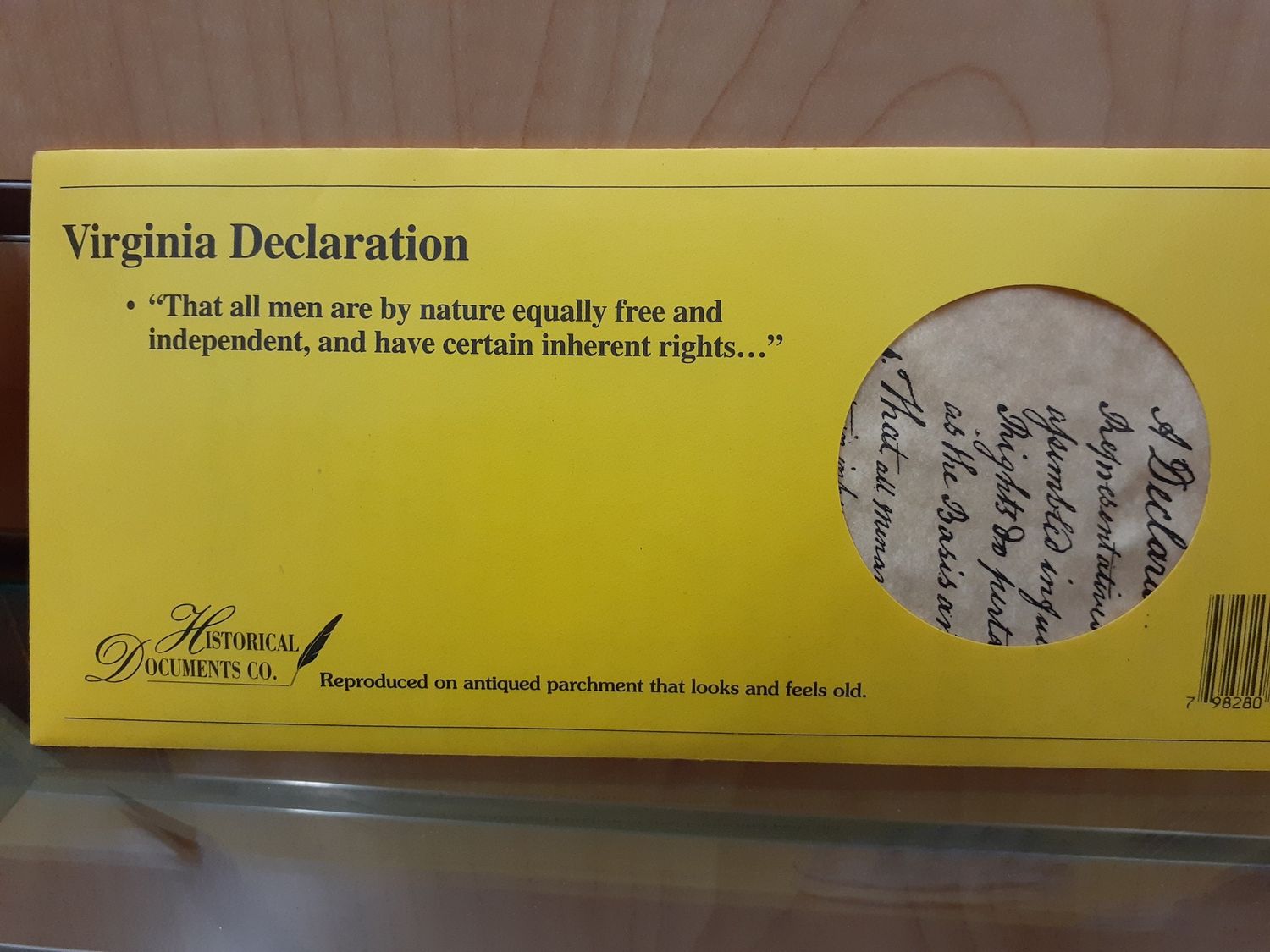 Virginia Declaration Rts Prchmt