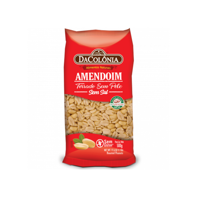 Da Colonia Amendoim Sem Pele - Shelled Roasted Peanuts - 500g