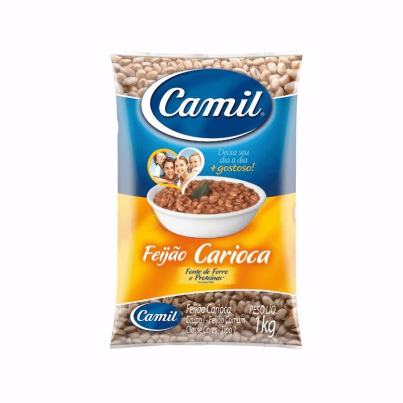 Camil Feijao Carioca 1 Kg - Carioca Beans 2.2 lb
