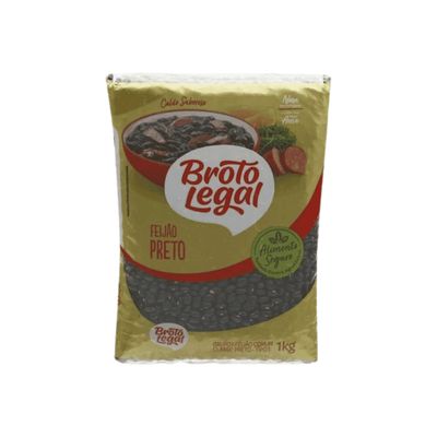 Broto Legal Feijao Preto 1kg - Black Beans 2.2 lb  