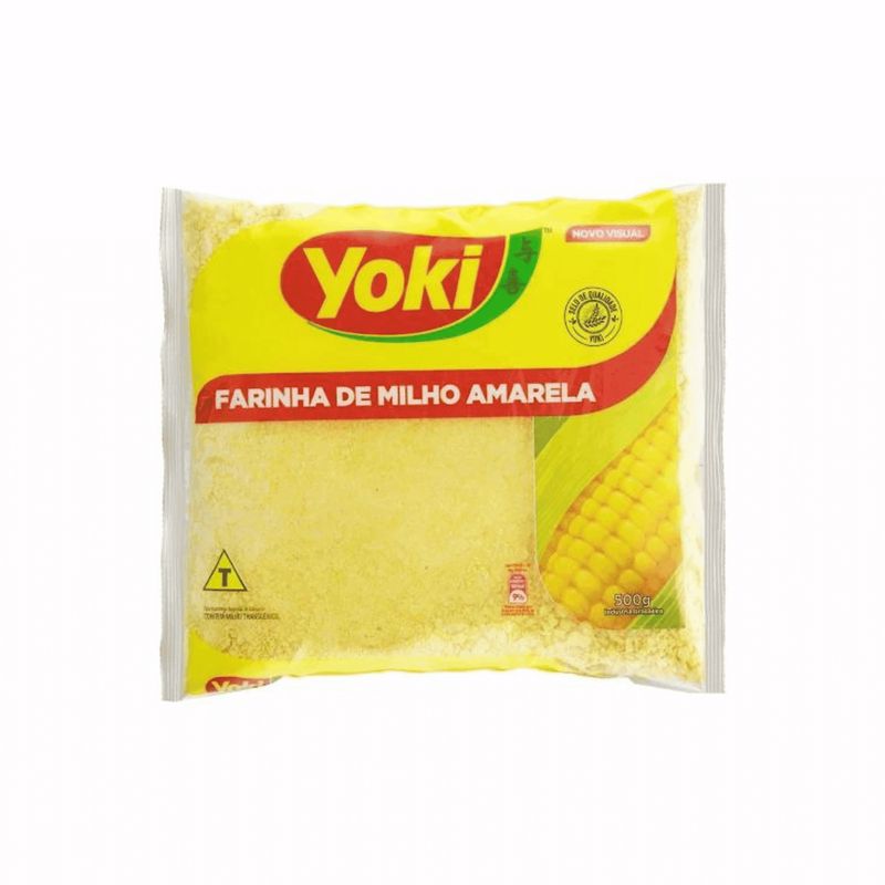 Yoki Yellow Corn Flour - Farinha de Milho Amarela 500g - 17.63oz 