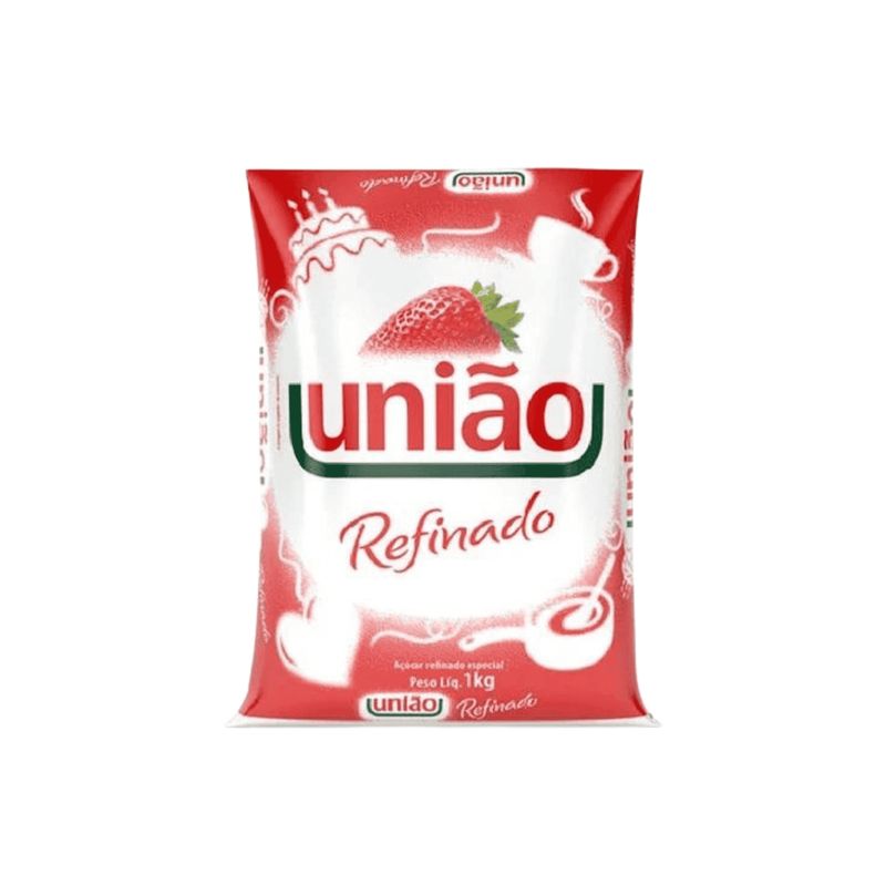 Uniao Acucar Refinado 1kg - Refined Sugar - 35oz 