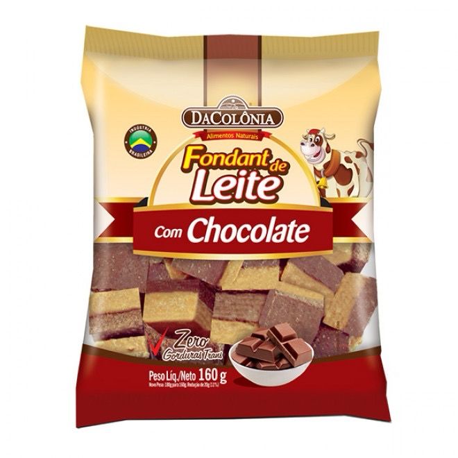 Da Colonia Fonandt De Leite Com Chocolate 160g