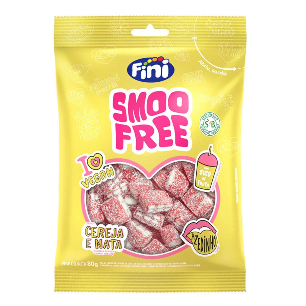 Fini SmooFree Cereja e Nata - 80g