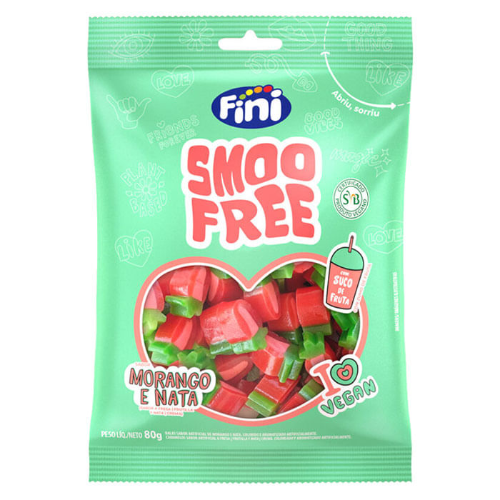Fini SmooFree Morango e Nata - 80g