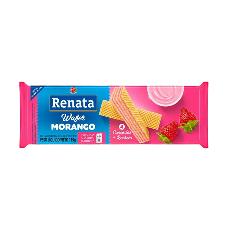 Biscoito Renata Wafer Morango - 115g