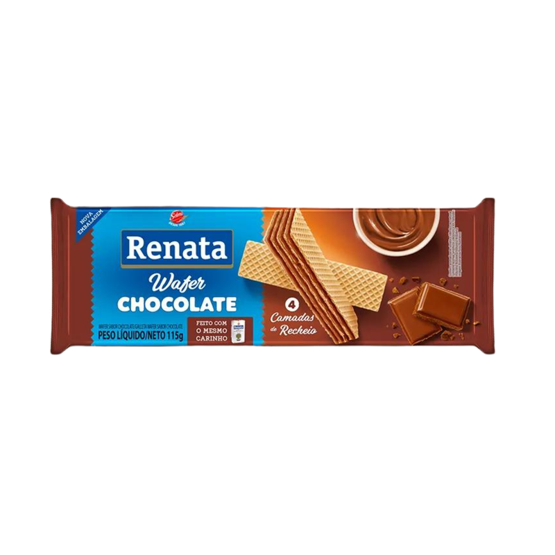 Biscoito Renata Wafer Chocolate - 115g