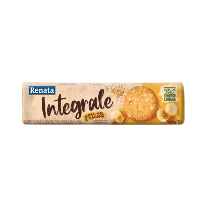 Biscoito Renata Integrale Aveia Mel e Banana - 150g
