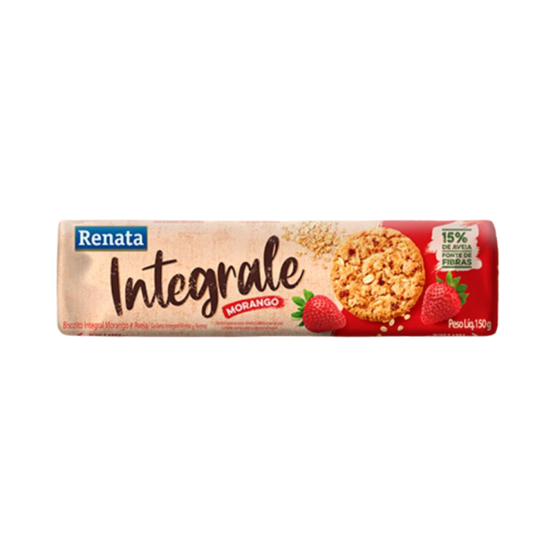 Biscoito Renata Integrale Morango e Aveia - 150g